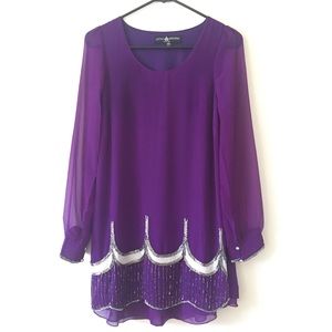 LAST CHANCE ASOS sequined long sleeve dress